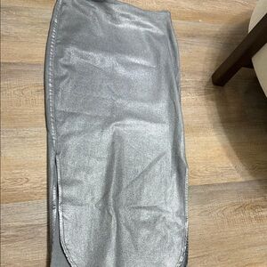 Frank & Eileen Shimmering Silver Pencil Skirt